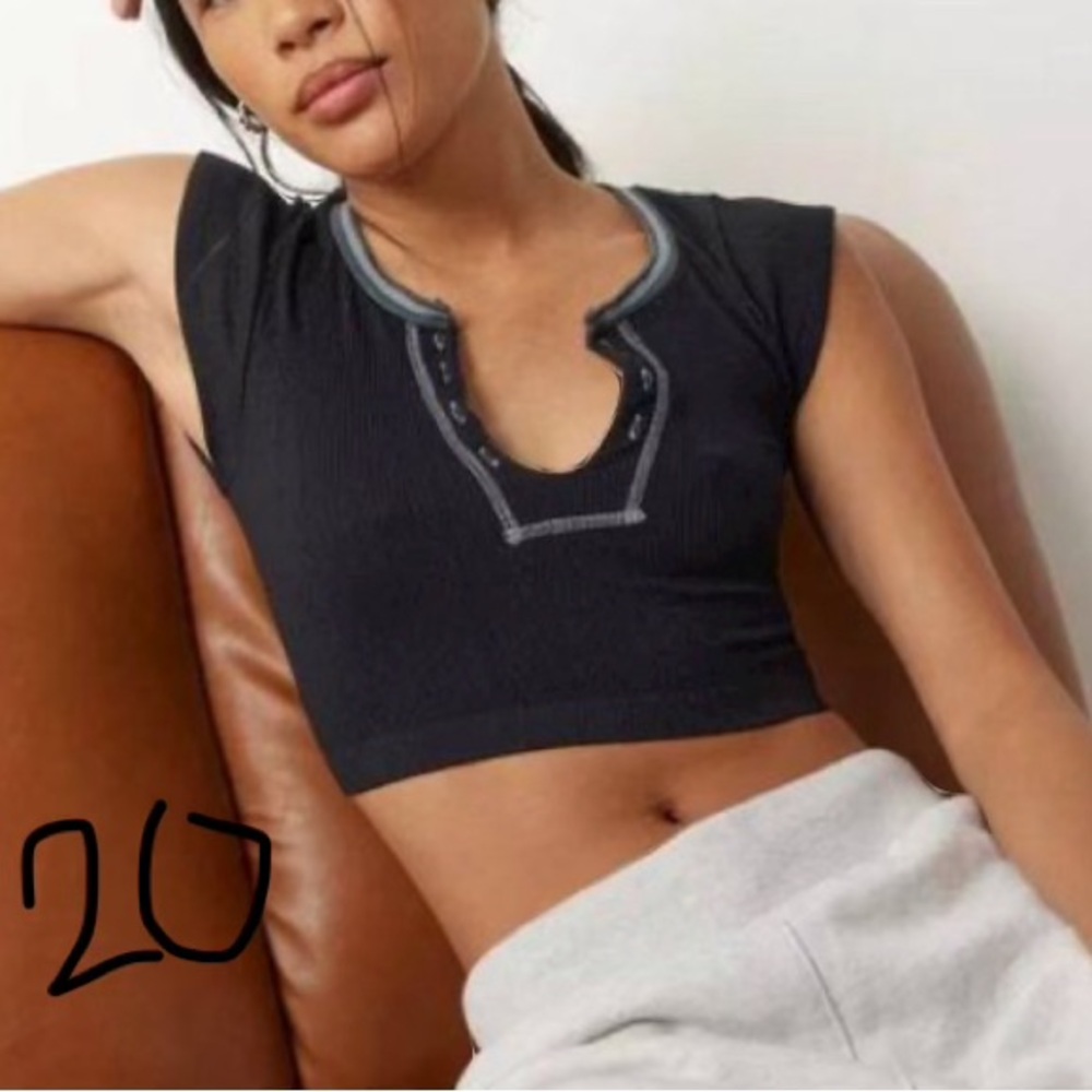 Urban outfitters go for gold top in black